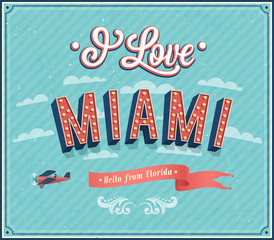 Vintage greeting card from Miami - Florida. - 56828364