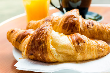 coffee and croissants