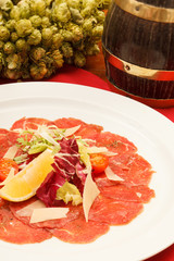 Meat Carpaccio with Parmesan Cheese