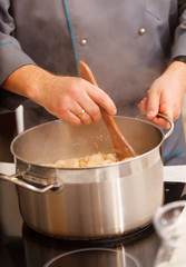 Chef preparing food