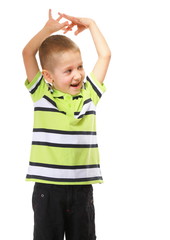 little happy boy preschooler portrait