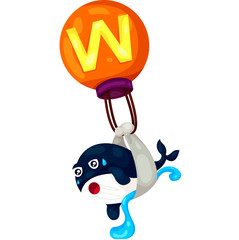 alphabet W for whale