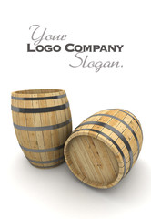 Fototapeta premium Wine barrels