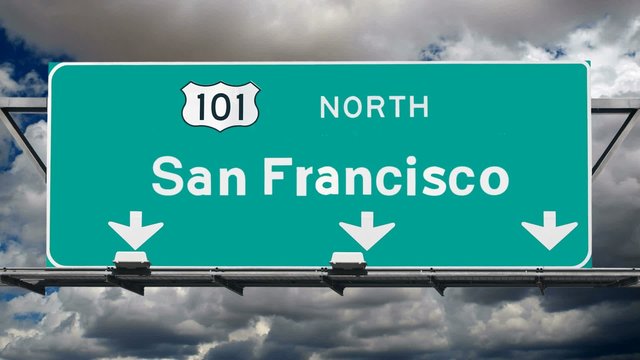 San Francisco 101 Fwy Sign Time Lapse