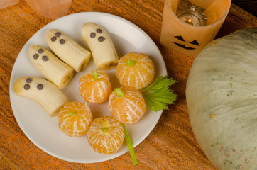 Fake Halloween pumpkins