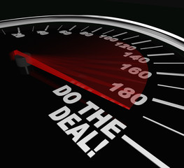 Do the Deal Close Sale Finalize Contract Speedometer