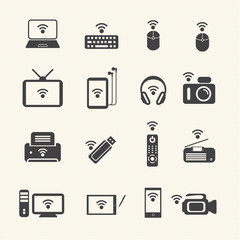 Wireless technology. Wireless equipment. Vector