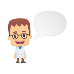 scientist. in various poses for use in advertising,