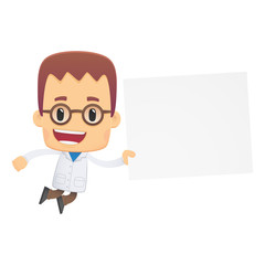 scientist. in various poses for use in advertising,