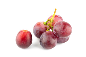 Red grape isolated on white background