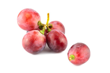Red grape isolated on white background