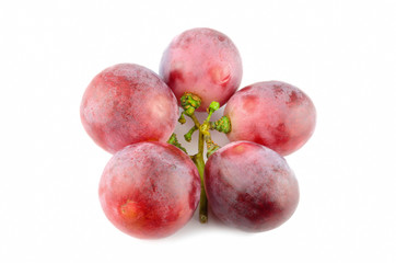 Red grape isolated on white background