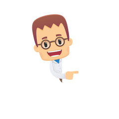 scientist. in various poses for use in advertising,