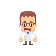 scientist. in various poses for use in advertising,