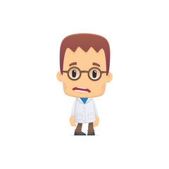 scientist. in various poses for use in advertising,