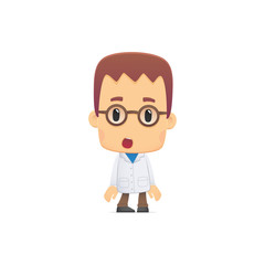 scientist. in various poses for use in advertising,