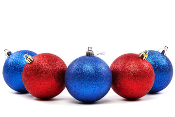 Christmas balls isolated on a white background.