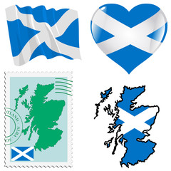 Obraz na płótnie Canvas national colours of Scotland