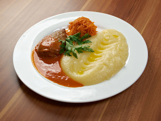 Meat cutlet with mashed potatoes