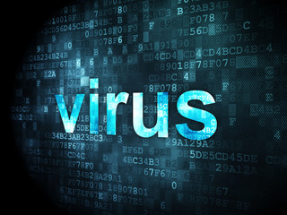 Obraz premium Safety concept: Virus on digital background