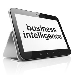 Finance concept: Business Intelligence on tablet pc computer
