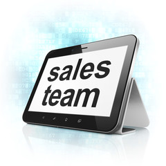 Marketing concept: Sales Team on tablet pc computer