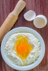 flour and eggs