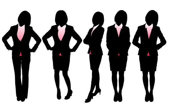 Silhouettes of Business woman