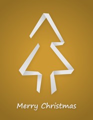 gold christmas card