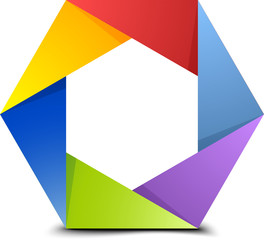 Hexagon folded figure