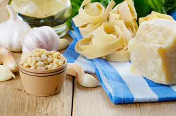 Ingredients for pesto