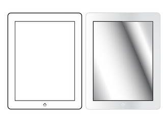 Silver Tablet With Home Button