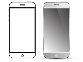 Silver Smart Phone Vector