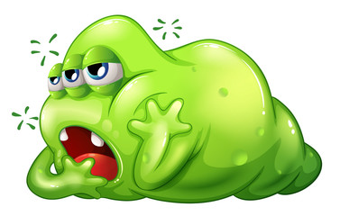 A greenslime monster in boredom © GraphicsRF
