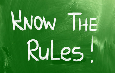 Obraz premium Know The Rules Concept