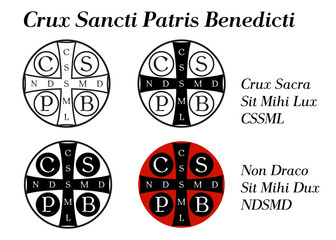 Crux sancti patris Benedicti - Krzyż św. Benedykta - obrazy, fototapety, plakaty