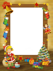 Naklejka premium Christmas frame - border