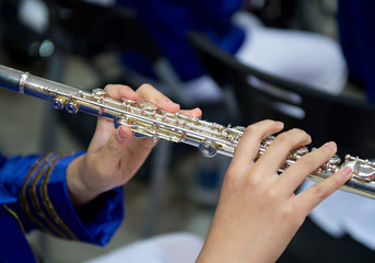 playing the flute