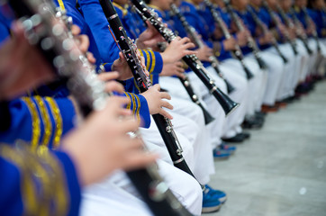 playing the clarinet