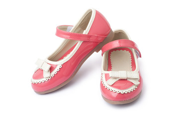 Leather girl shoes