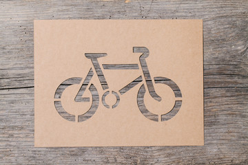 stencil paper of bicycle