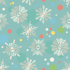 Paper snowflakes seamless pattern