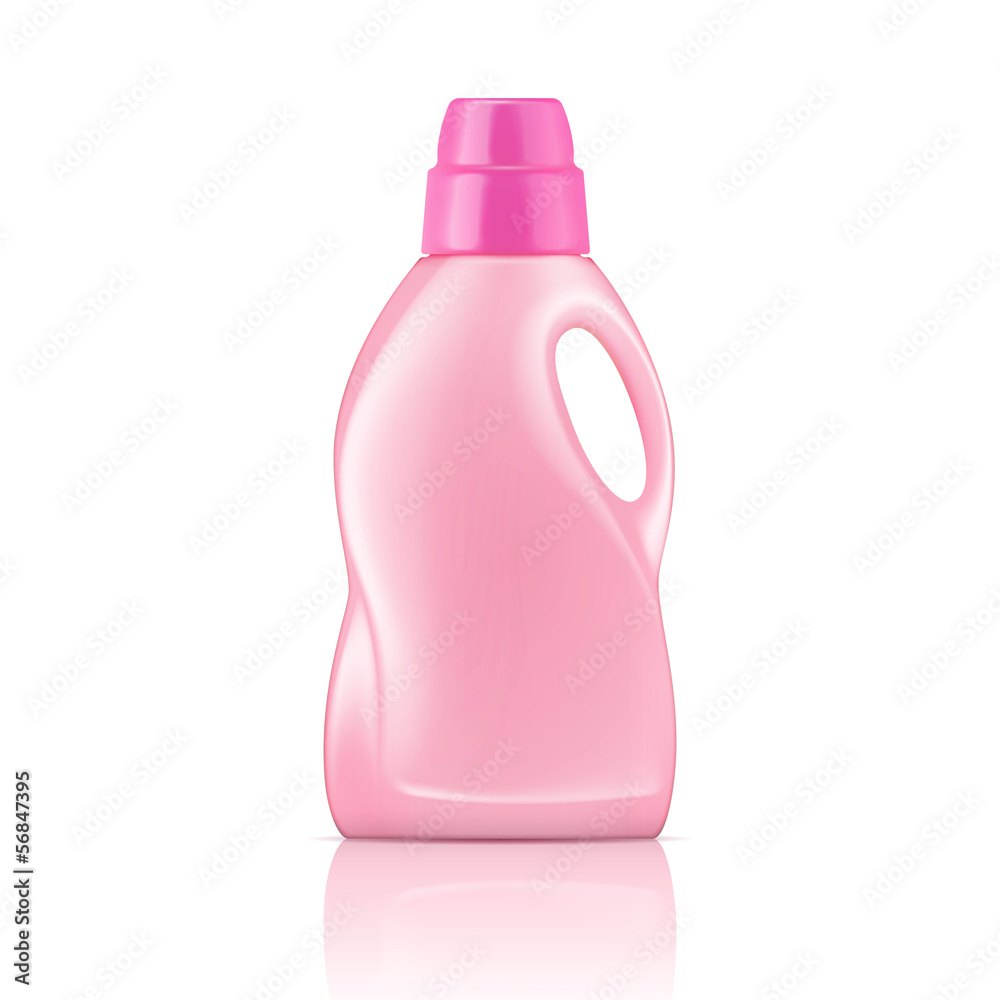 Wall mural Pink liquid laundry detergent bottle.