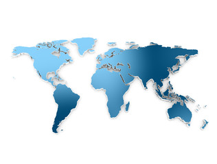 World map 3d embros dark blue metallic texture