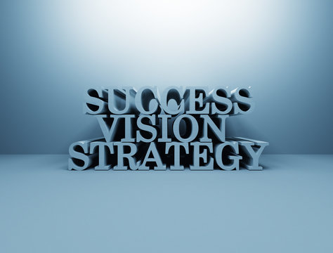 Business succes 3d text