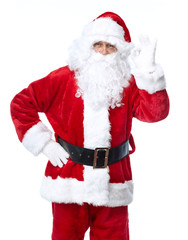 Santa Claus isolated on white.