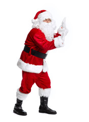 Santa Claus isolated on white.