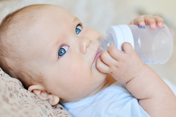 baby drinking water