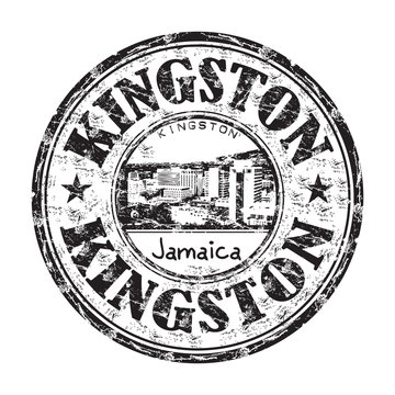 Kingston grunge rubber stamp