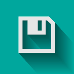 Icon Speichern  Long Shadow